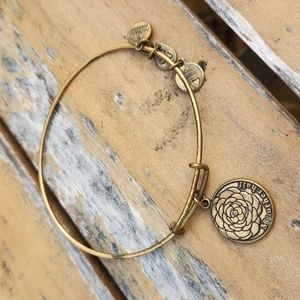Alex & Ani Gold Tone My Other Half Expandable Wire Bangle Bracelet